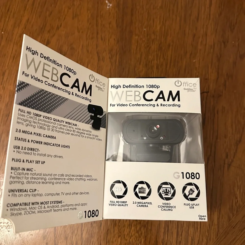 G1080p HD Webcam - White and Black